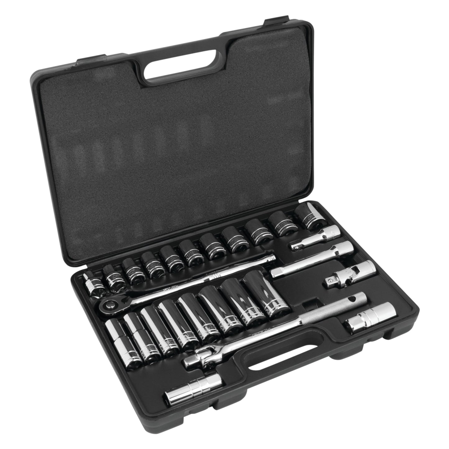 Performance Tool W32901 1/2-Inch Drive SAE Socket Set, 26-Piece, 1-Pack
