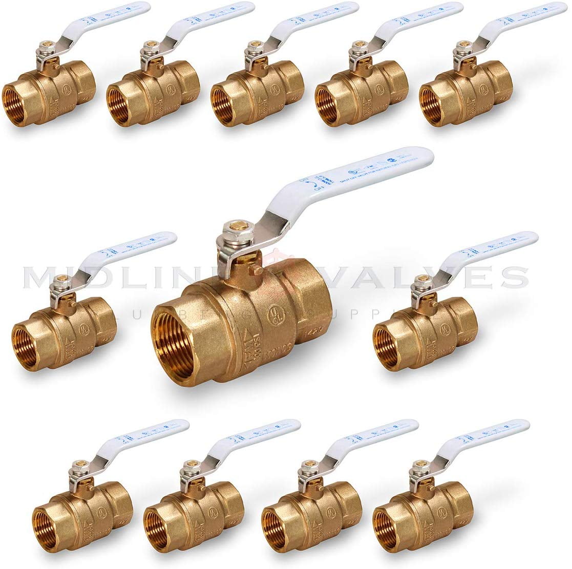 1/4 in. FIP x 1/4 in. FIP Premium Brass Full Port Ball Valve (12 Pack)