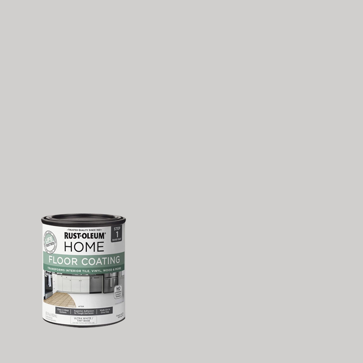 Rust-Oleum Home Coastal Fog Interior Floor Coating Base Coat-363109T, Quart