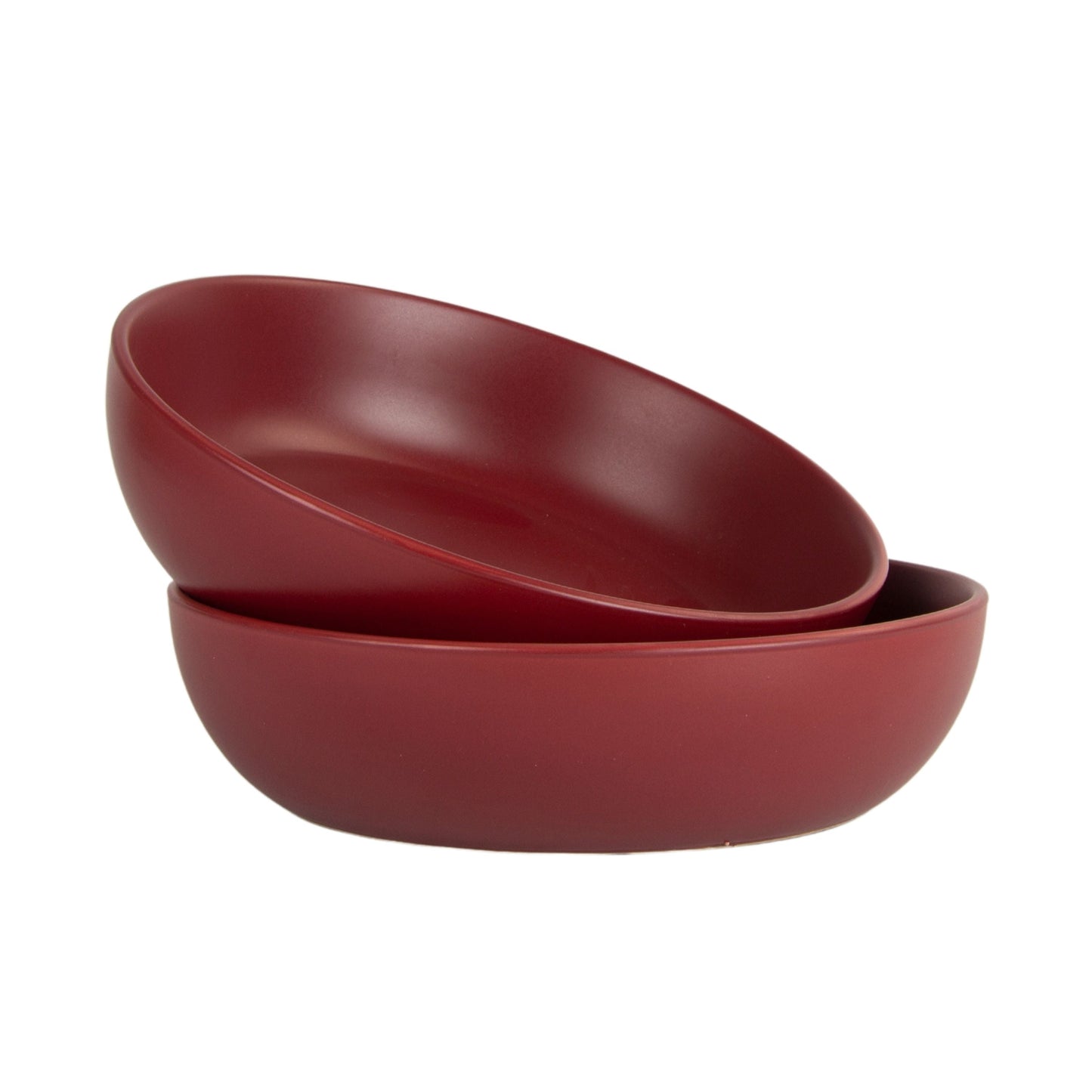 10 Strawberry Street Wazee Matte 9"/48 oz Serving Bowl, Set of 2, Red