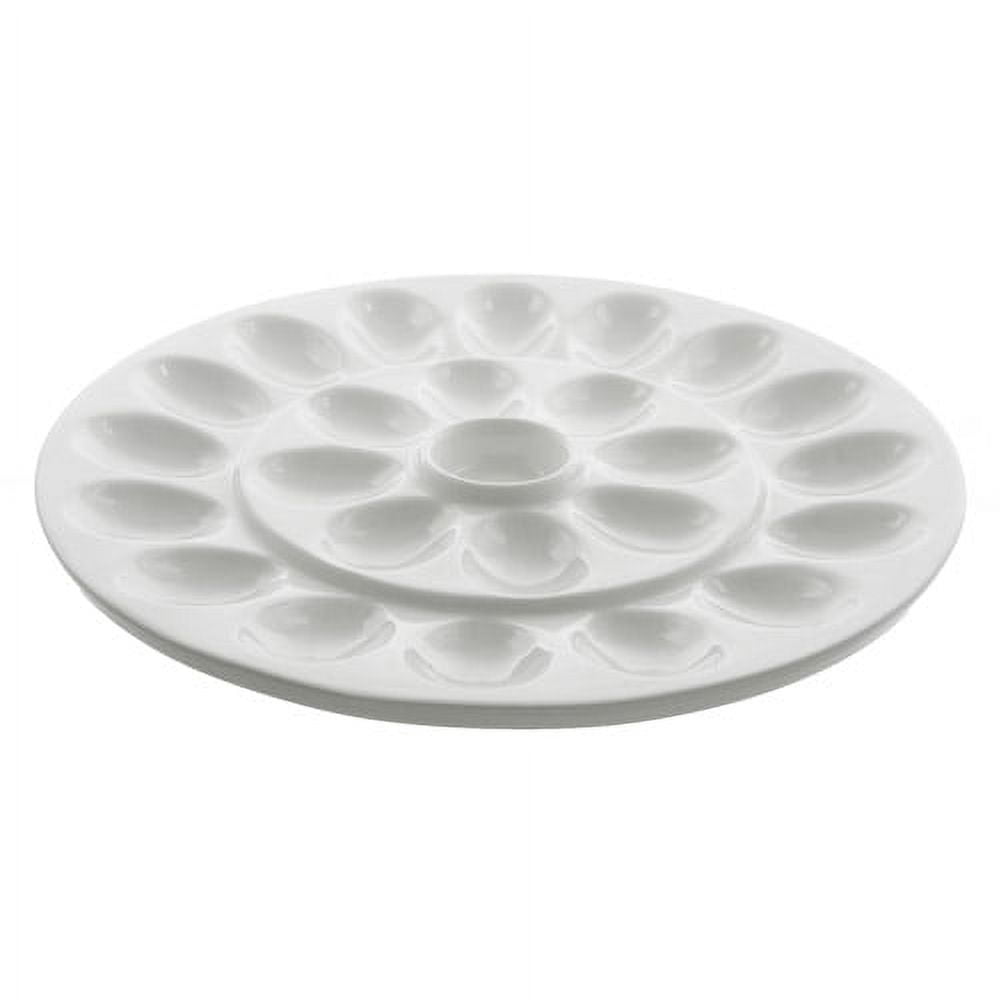 10 Strawberry Street Whittier Egg Platter, White