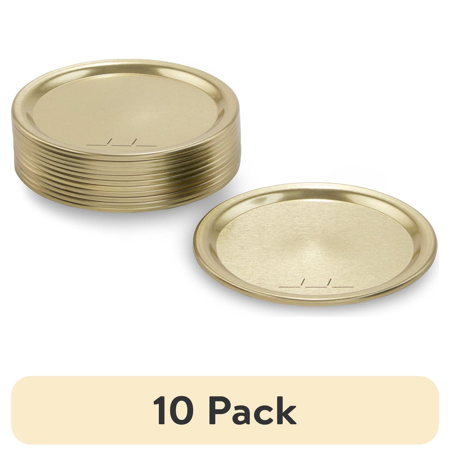 (10 pack) Mainstays 12-Pack Canning Jar Lids - Wide Mouth, One-Piece Replacement Mason Jar Lids for Canning and Preserving, Fits All Brands Wide Mouth Mason Jars