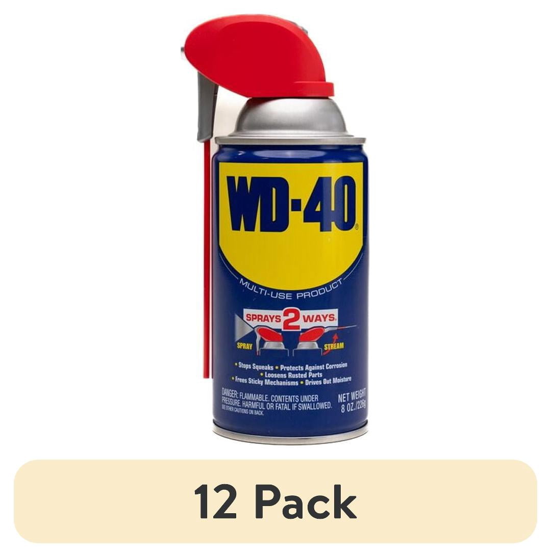 (12 pack) Classic WD-40 Formula, Multi-Purpose Lubricant Spray Smart Straw, 8 oz, Machine & Tool Lubricant
