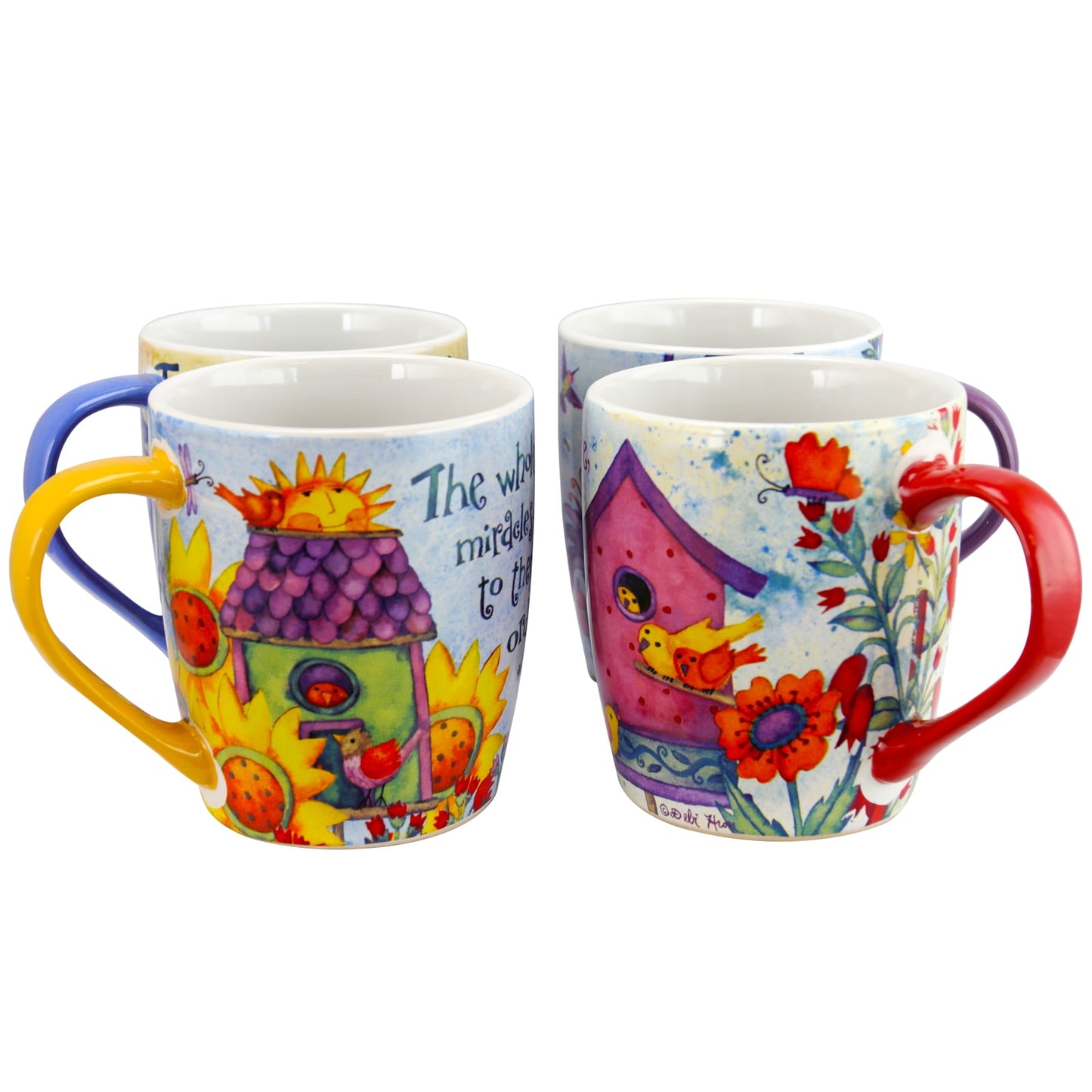 18 oz Cup Set, Set of 4 Assorted Designs