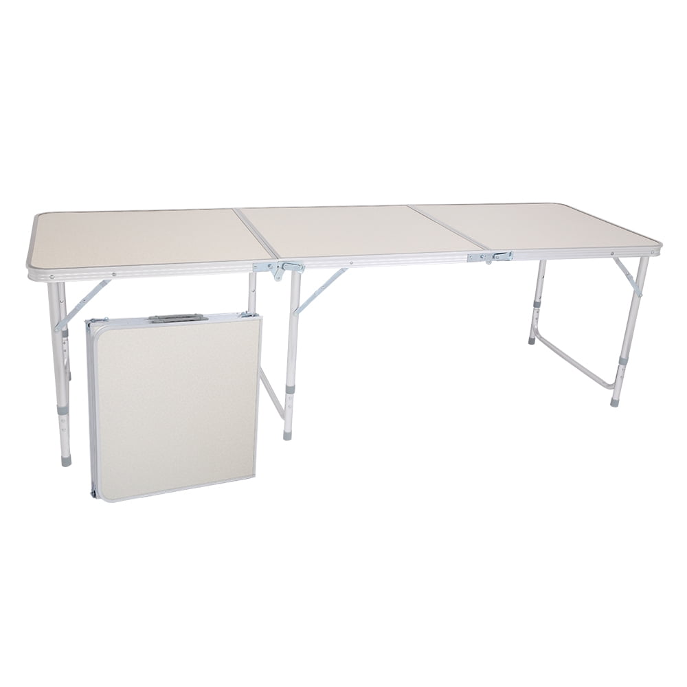 180 x 60 x 70cm Aluminum Alloy Folding Table White