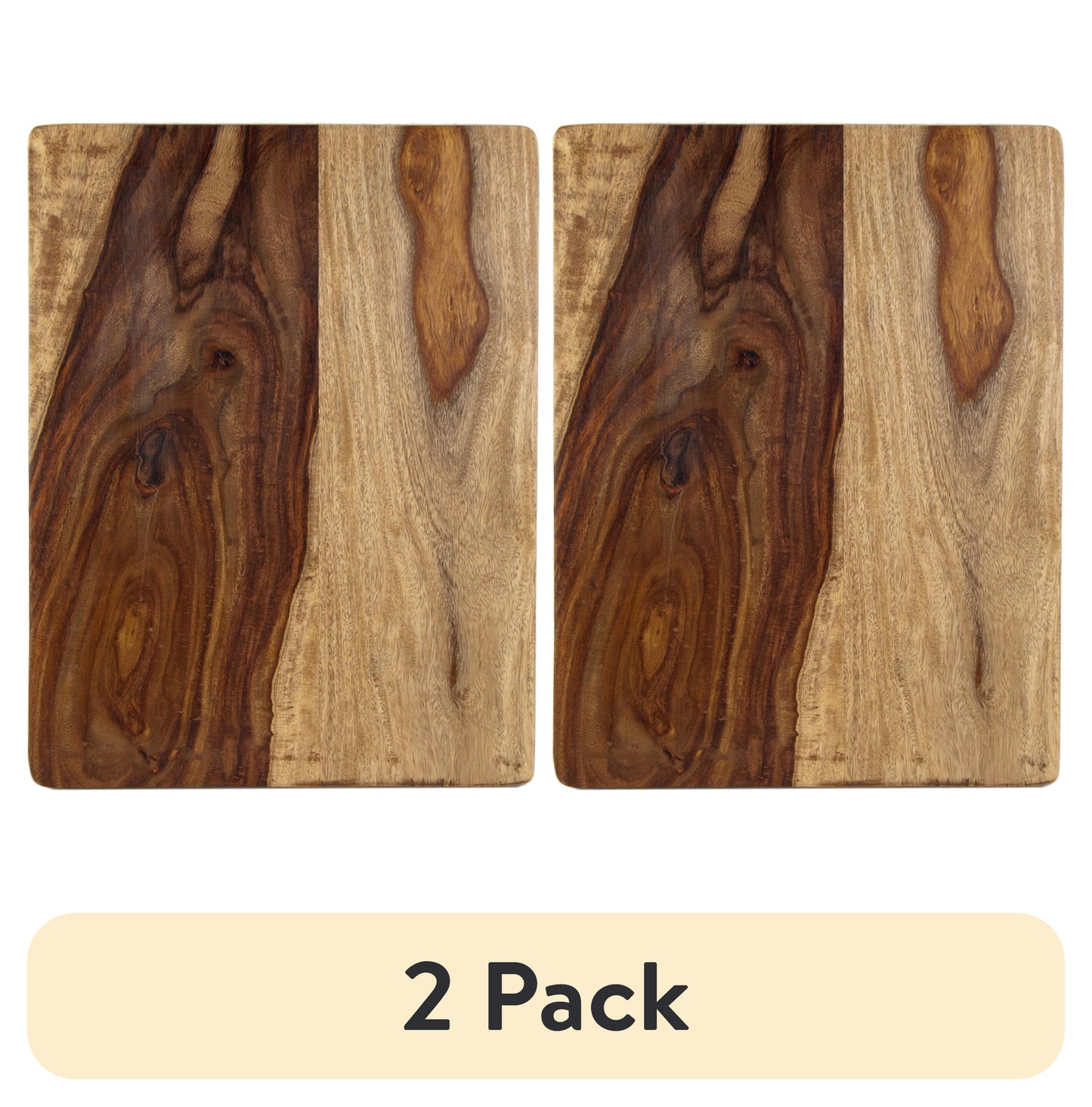 (2 pack) Architec 12" x 16" Sheesham Wood Gourmet Cutting Board