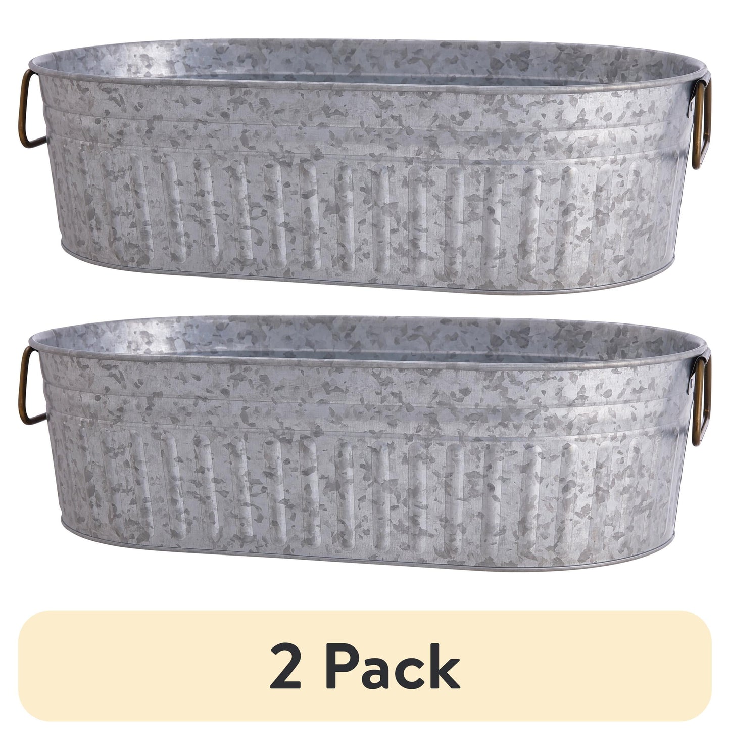 Better Homes & Gardens Tina Ovalada Galvanizada de 4 Galones