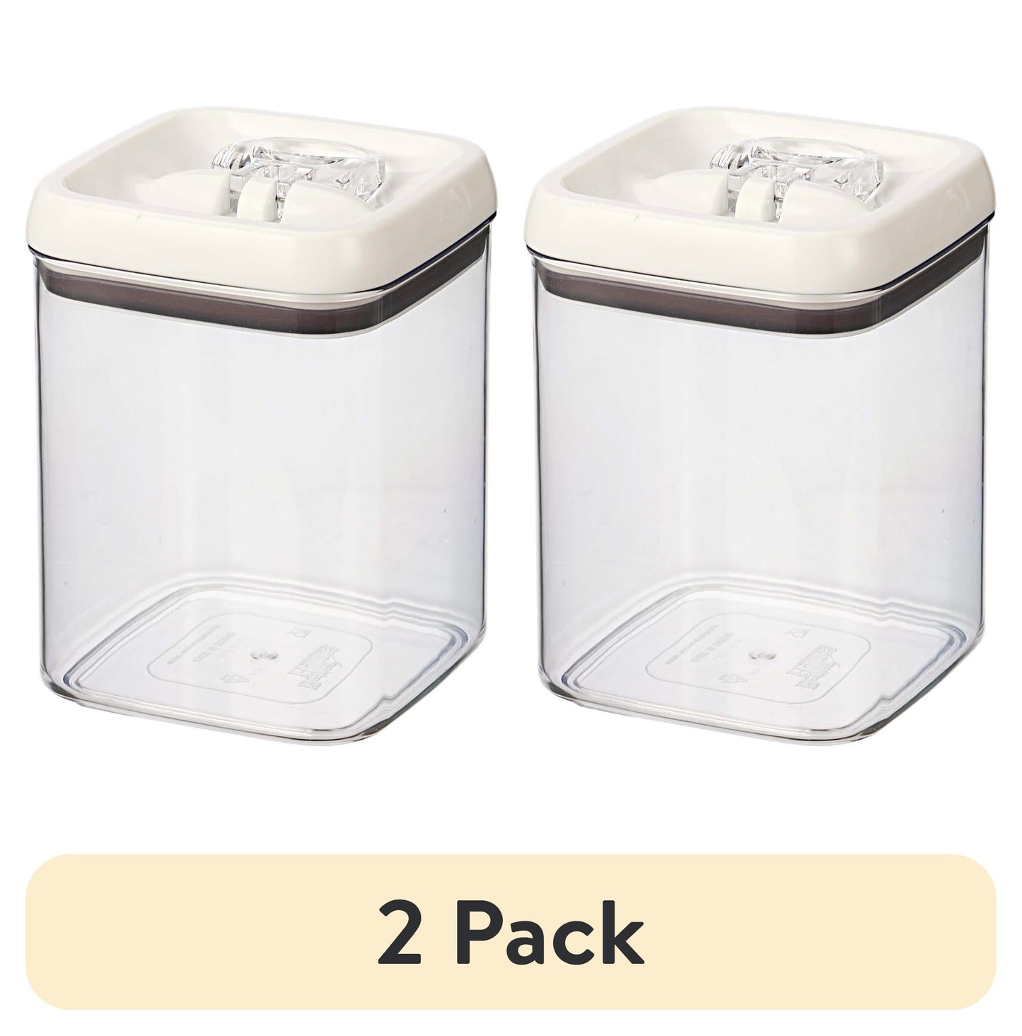 (2 pack) Better Homes & Gardens Canister Pack of 3, Flip-Tite® Square Food Storage Container Set, Made for Pantry Organization and Food Storage