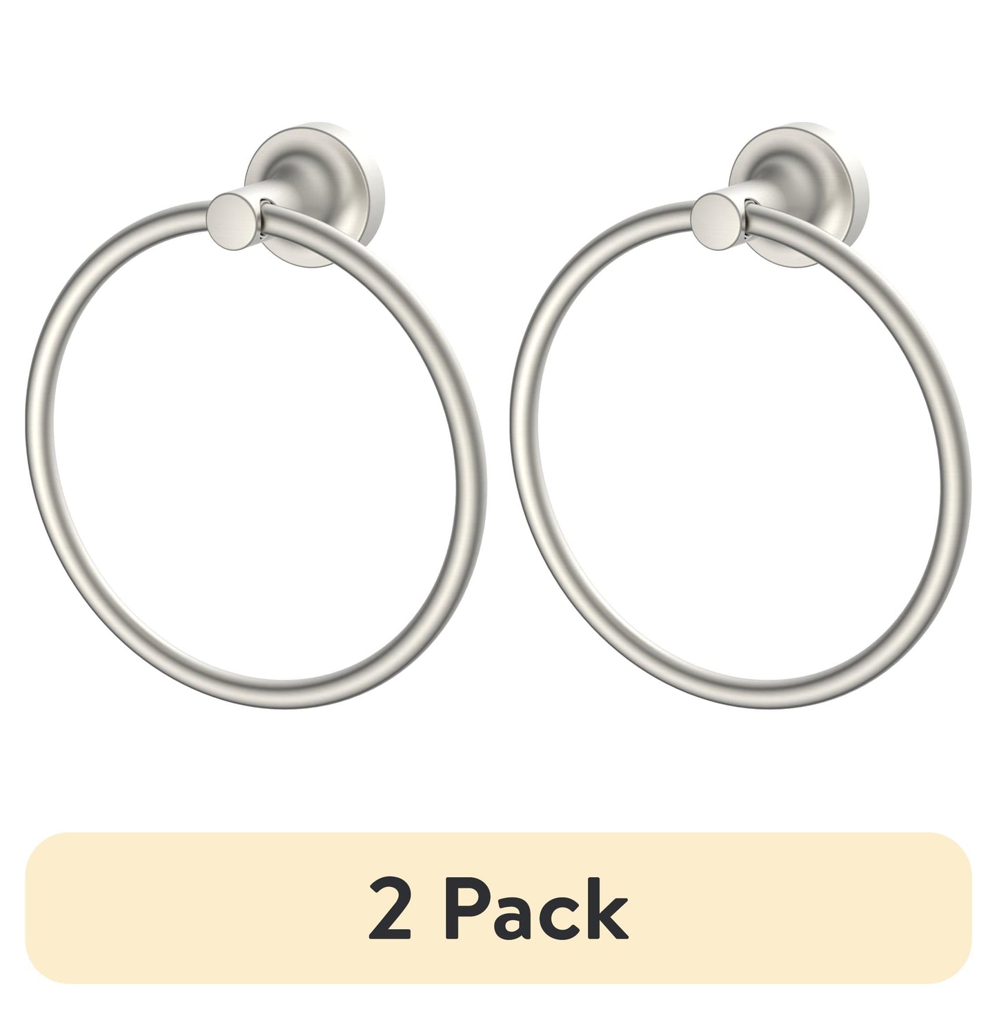 Better Homes & Gardens Clean Modern Style Wall Mount Towel Ring Satin Nickel