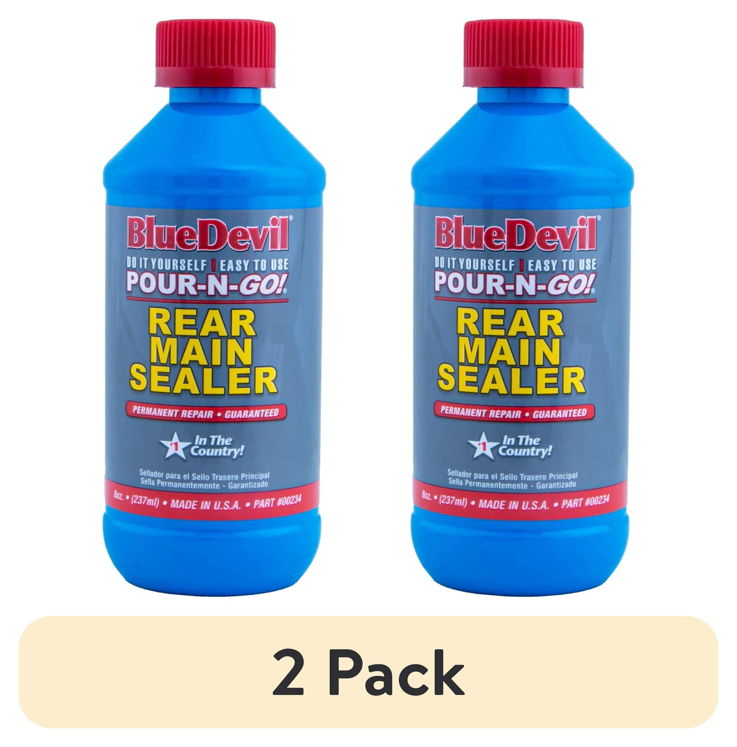 (2 pack) BlueDevil Rear Main Sealer, 8 oz Bottle