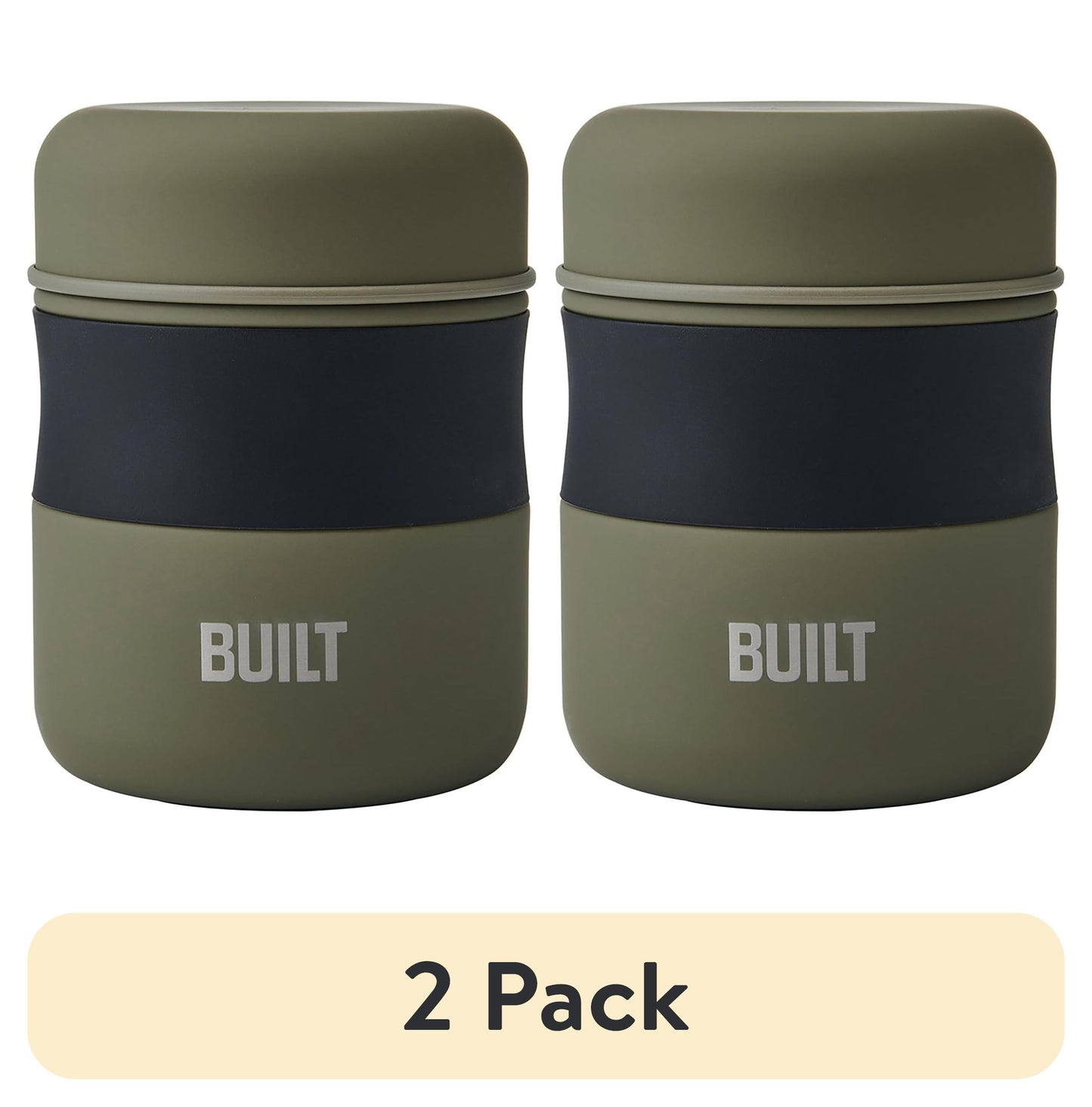 (2 pack) BUILT 10 oz Double-Wall Vacuum Insulated Food Jar, Sage Green