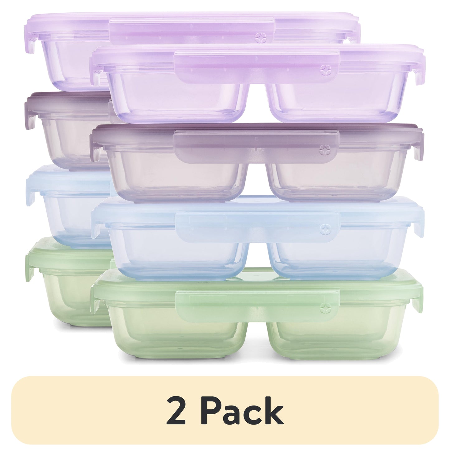 Ello Snap & Nest Plastic 8 Piece Snack Set, Made for Easy Snacking and Easy Transportation