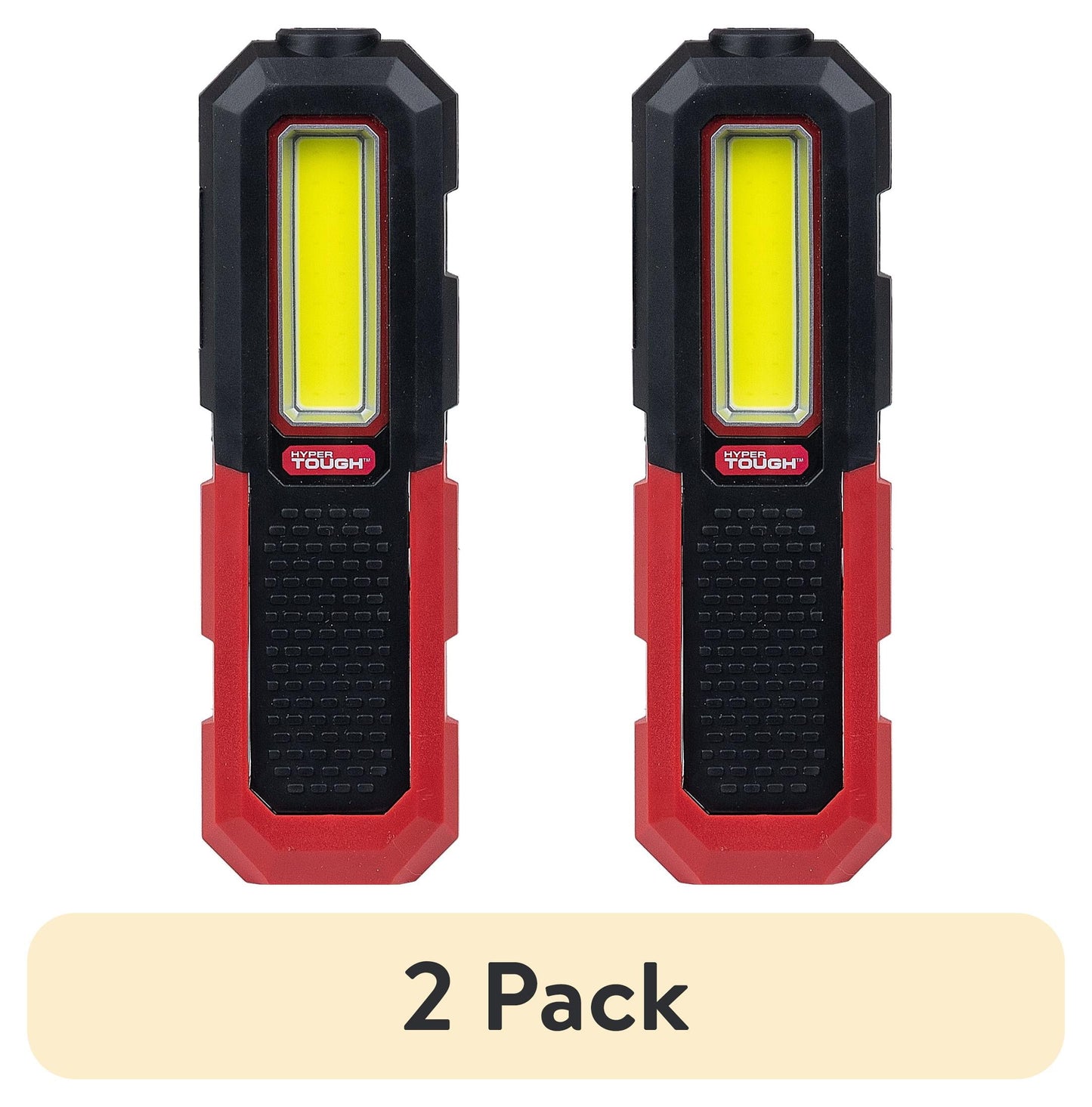 (2 pack) Hyper Tough 350 Lumen Rechargeable LED Work Light with 2-in-1 Spot and Area Features and Magnetic Base