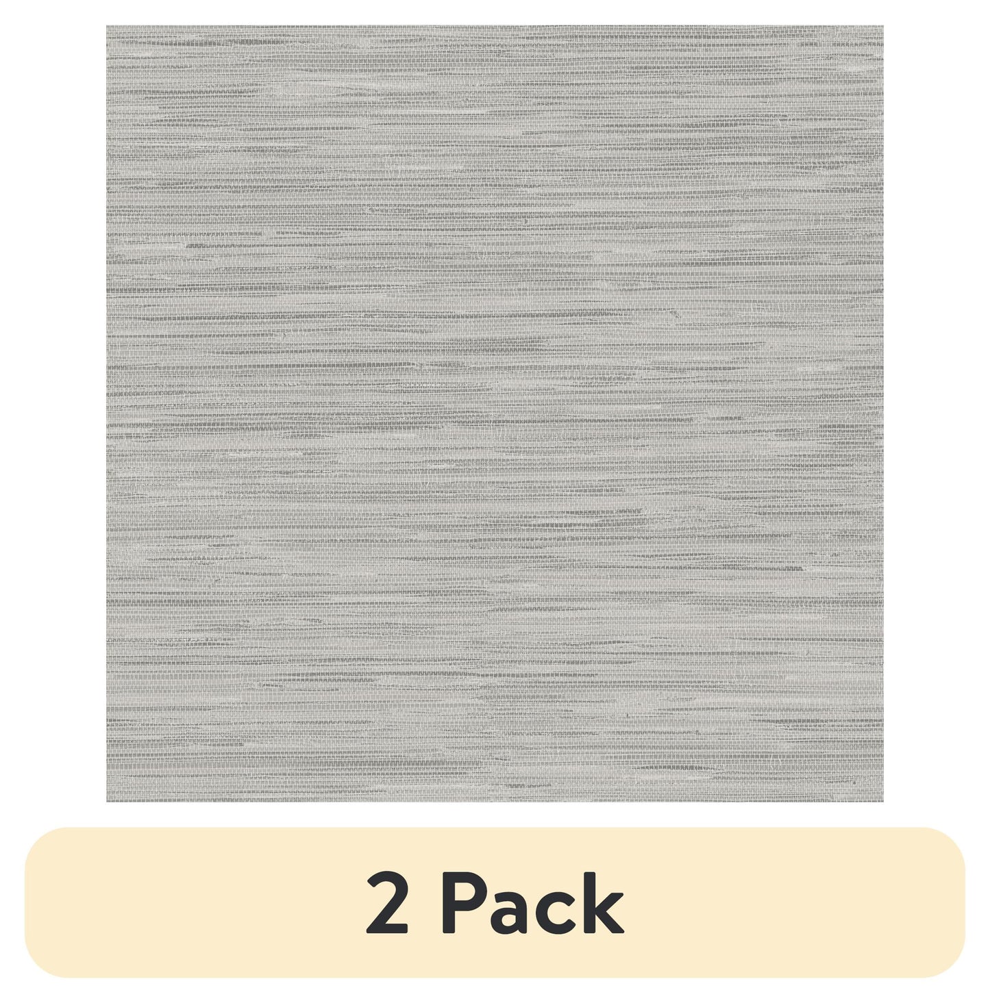 (2 pack) InHome Grey Harlow Weave Vinyl Peel And Stick Wallpaper, 216-in by 20.8-in, 31.2 Sq. Ft.