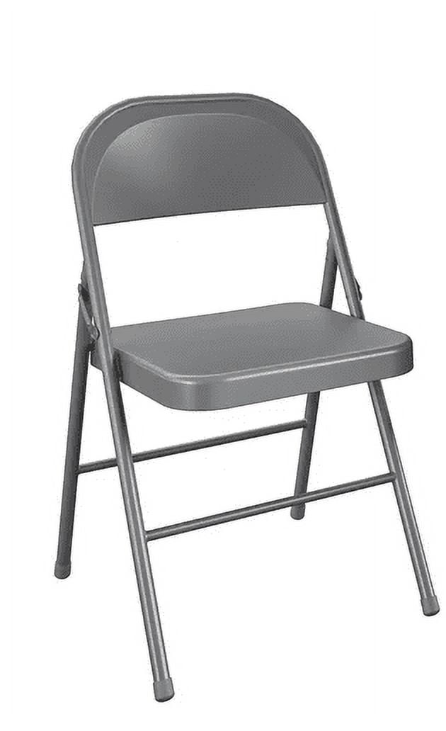 (2 pack) Mainstays All-Steel Metal Folding Chair, Gray