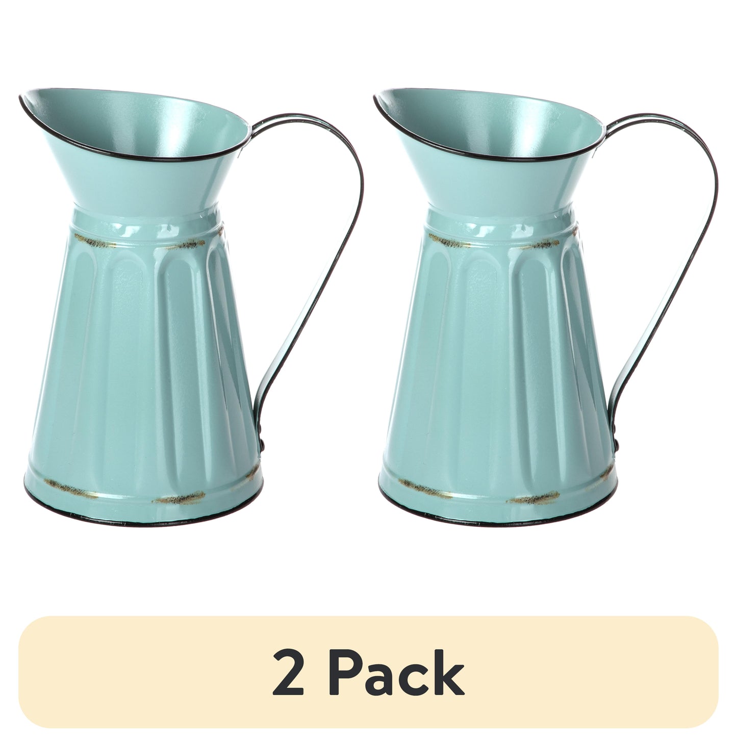 Mainstays Jarra Decorativa de Metal Color Menta Oscuro