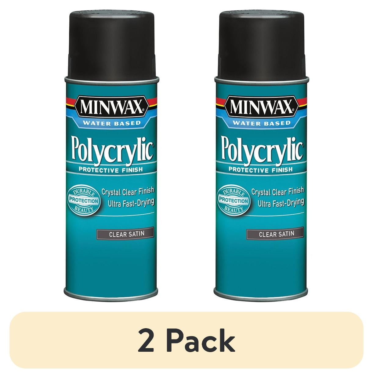 (2 pack) Minwax Polycrylic Protective Finish, Clear Satin, Clear, 11.5 oz