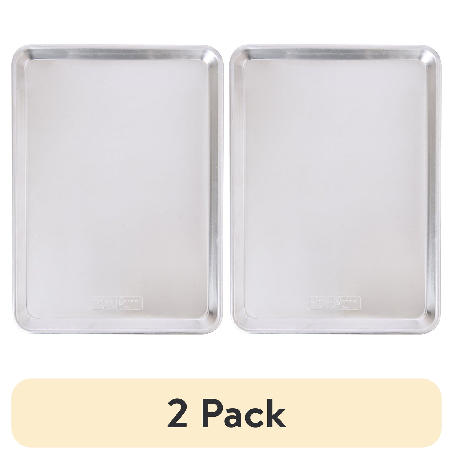 Nordic Ware Naturals 18" x 13" Aluminum Half Sheet, Rectangular Cookie & Baking Sheet Pan