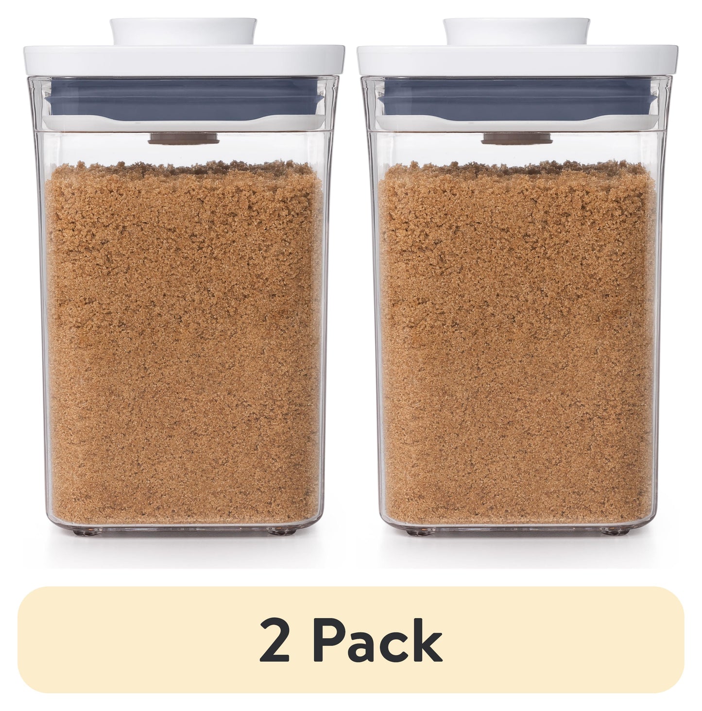 (2 pack) OXO Softworks POP Container - Small Square Short 1.1 Qt