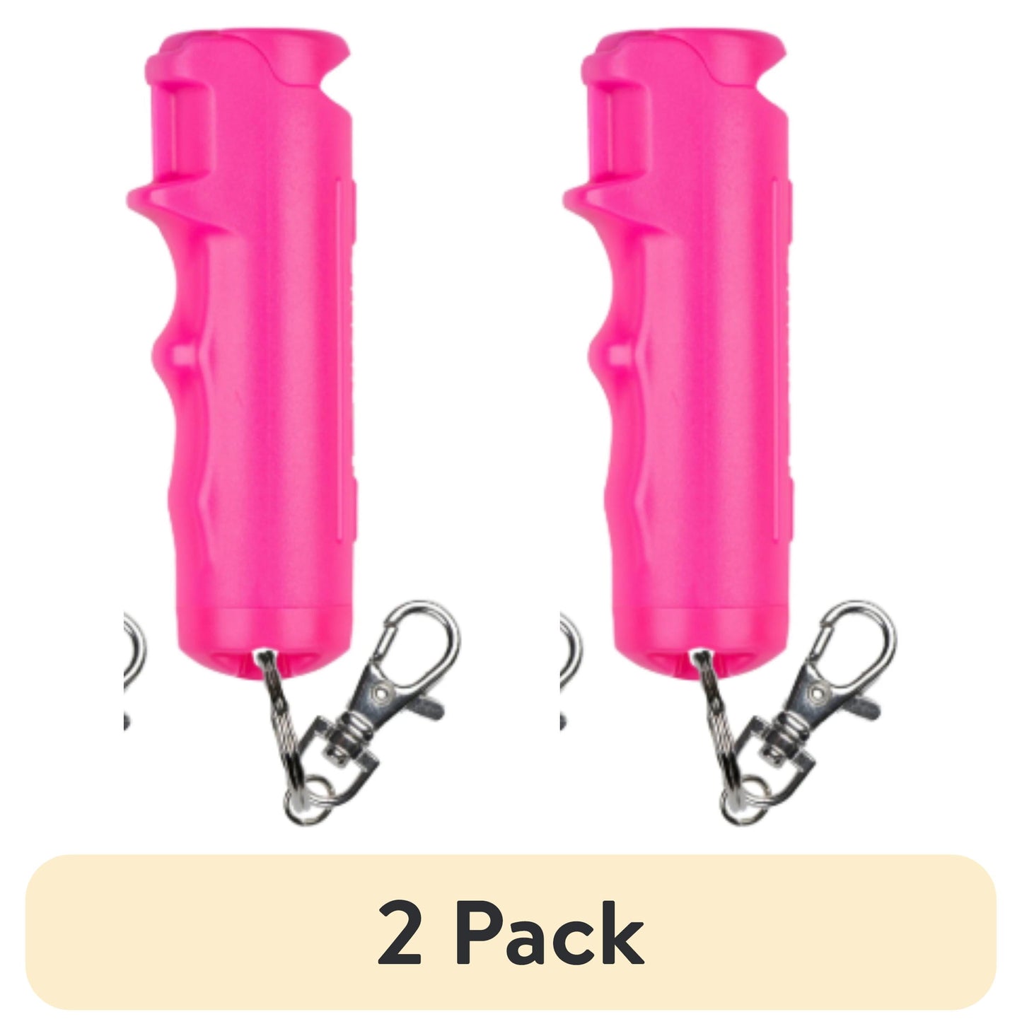 (2 pack) SABRE Fast Flip Top Pepper Spray with Snap-Clip Keychain, Black & Pink,2 Ct,New,Pocket Pepper Sprays