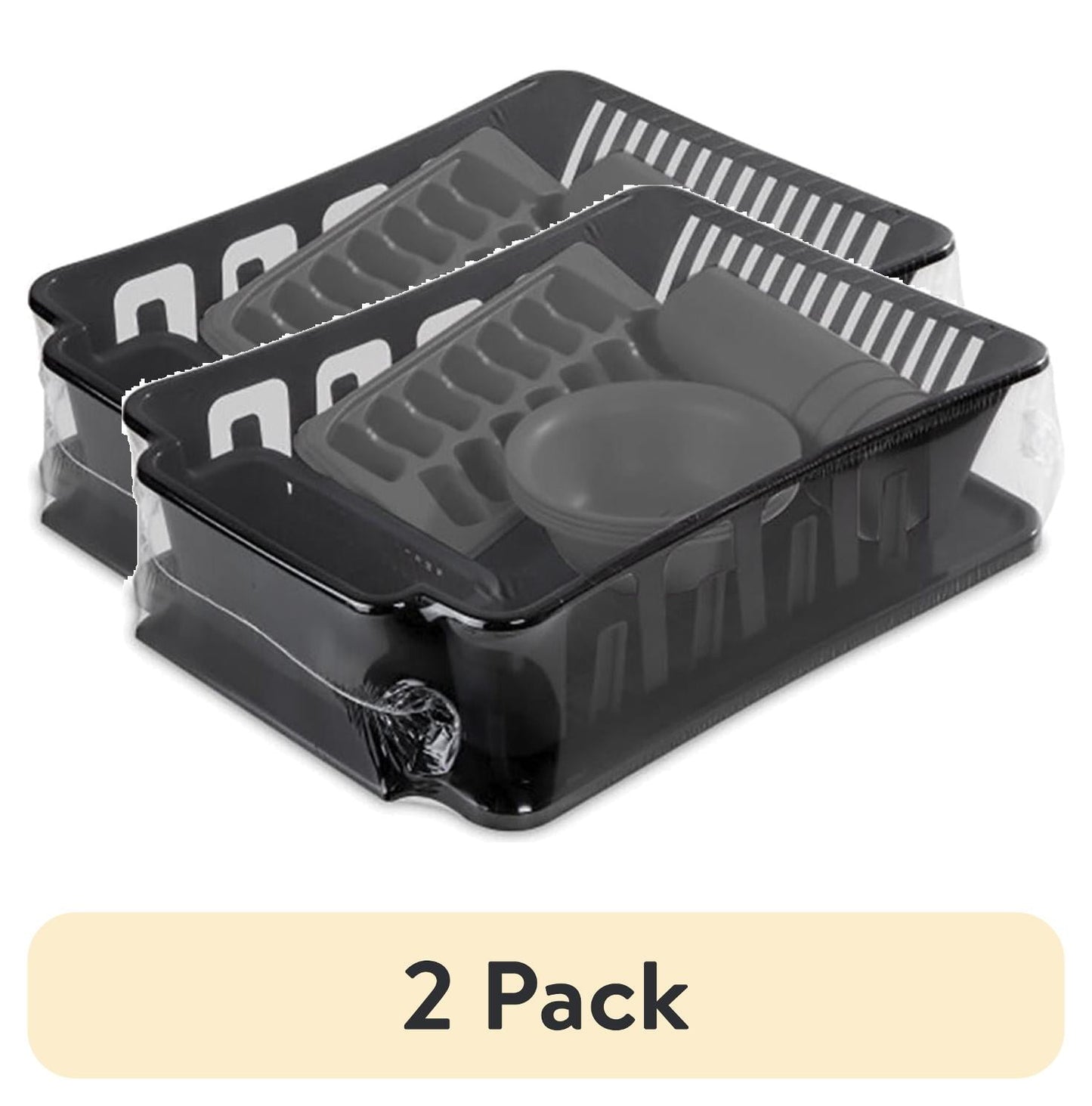 Sterilite 12 Piece Kitchen Set, Includes Sinkset, Bowls, Tumblers, Ice Cube Trays, Black