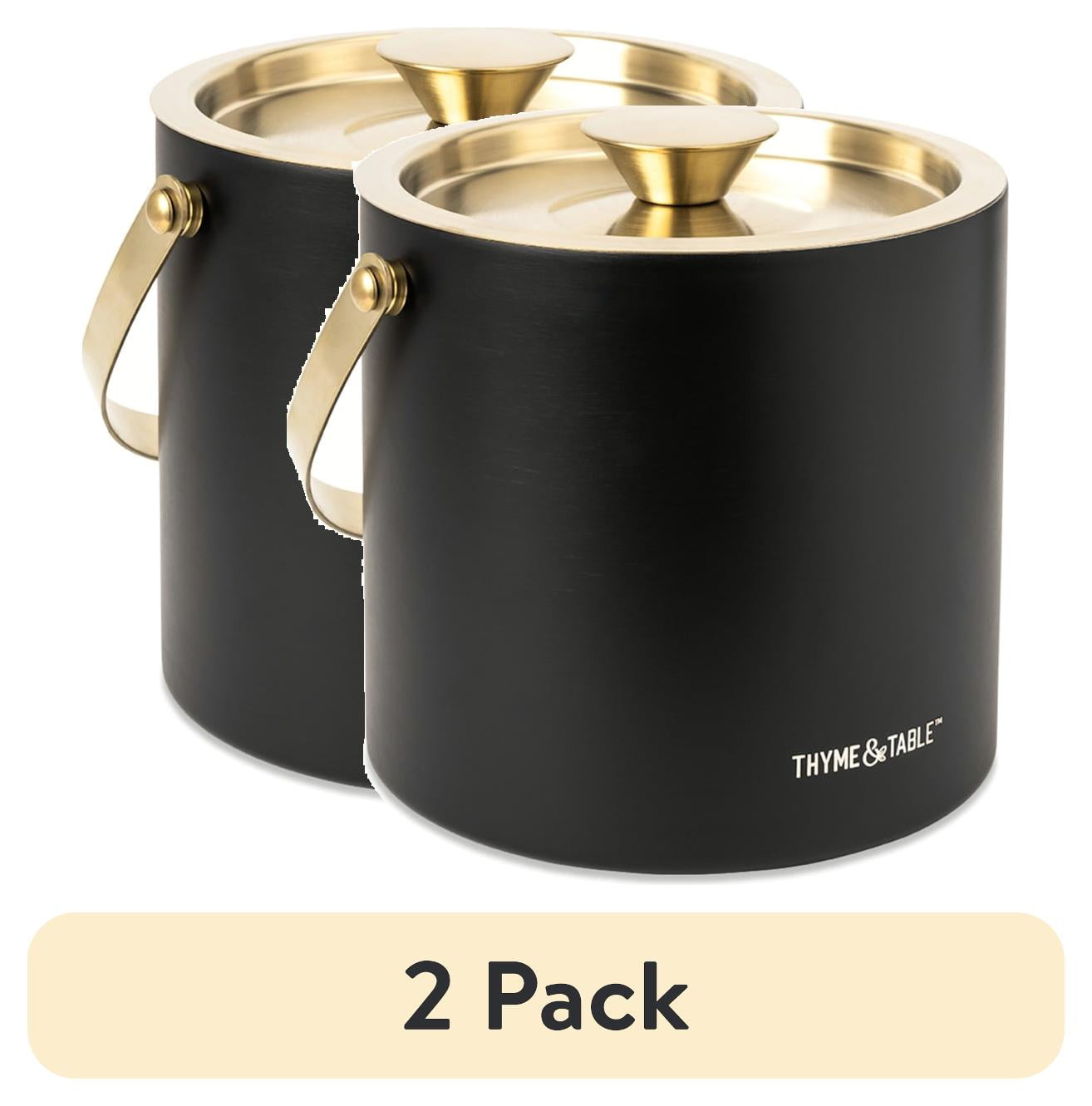 (2 pack) Thyme & Table Stainless Steel Ice Bucket