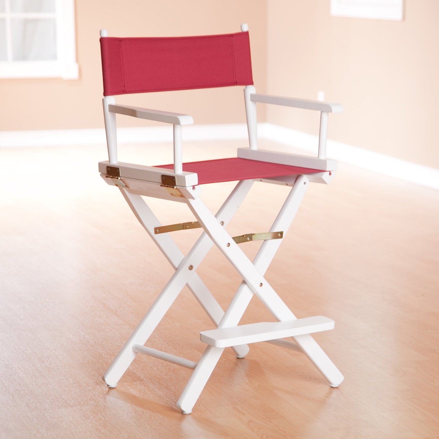 24" Director's Chair Black Frame-Burgundy Canvas