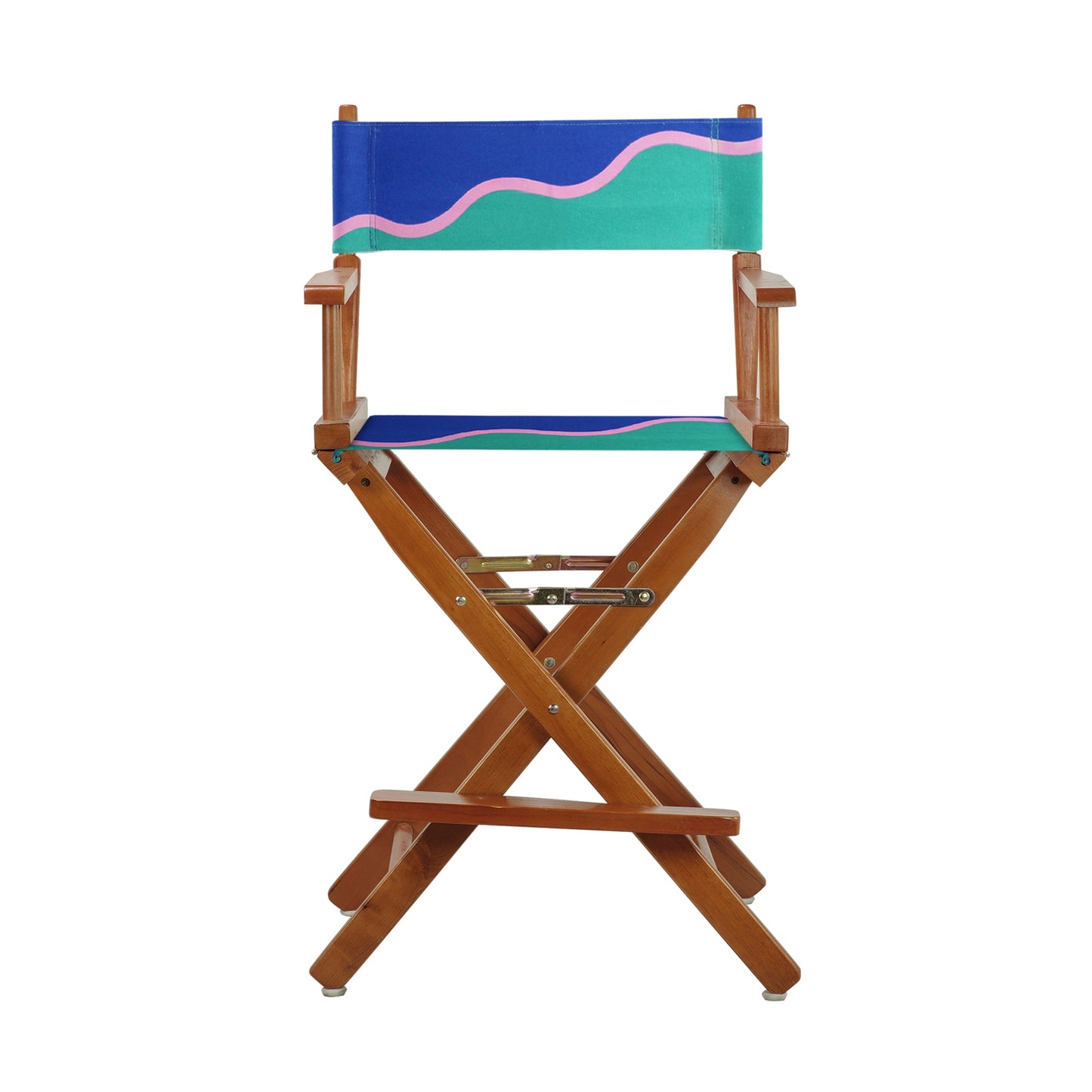 24" Director's Chair Honey Oak Frame-Wavy Wave