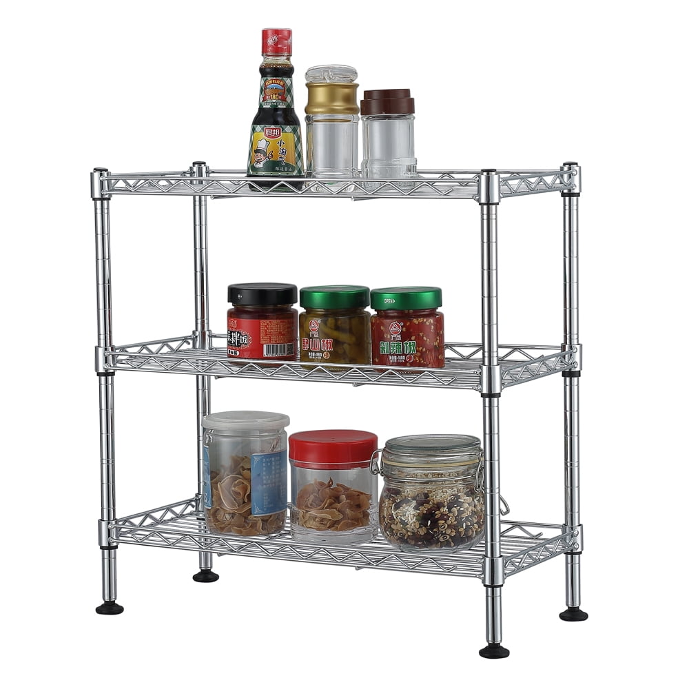 3 Tier Cabinet Organizer for Storing Appliances, Bottles, Cans - Capacity Per Shelf 66.14lb/30kg