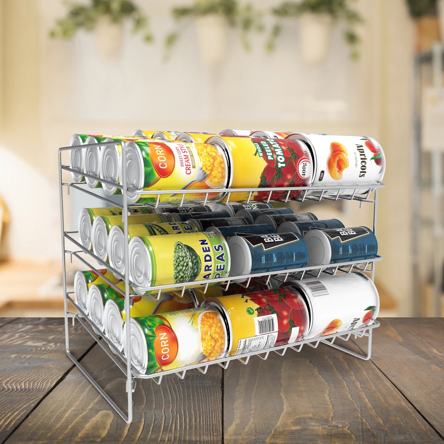 3-Tier Can Dispenser-Organizer Holds 36 Standard Jars, Food or Soda Cans by Lavish Home