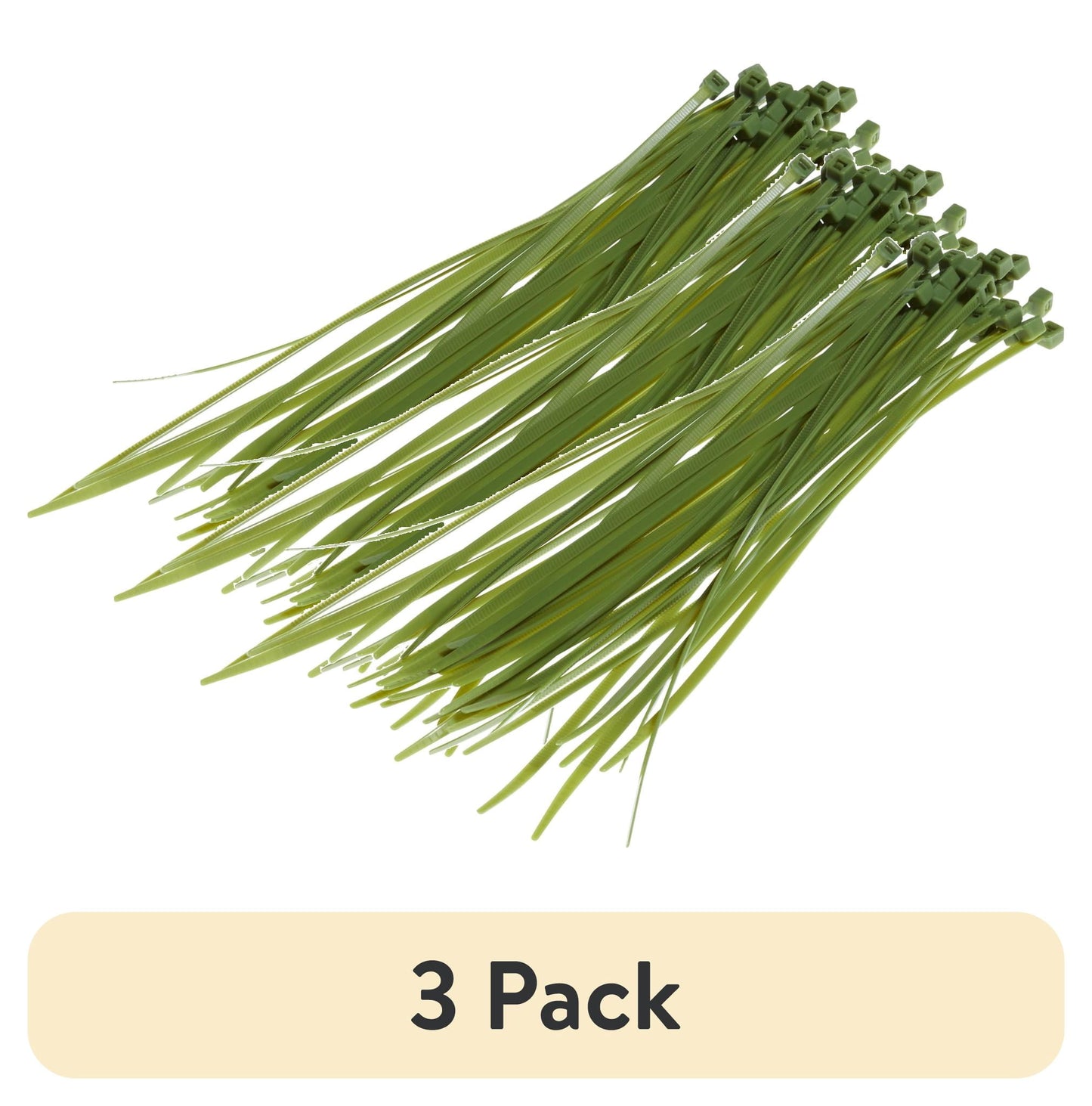 (3 pack) Allen Company 8 Inch Hunting Blind Cable Ties - 50 Pack Self-Locking - Green