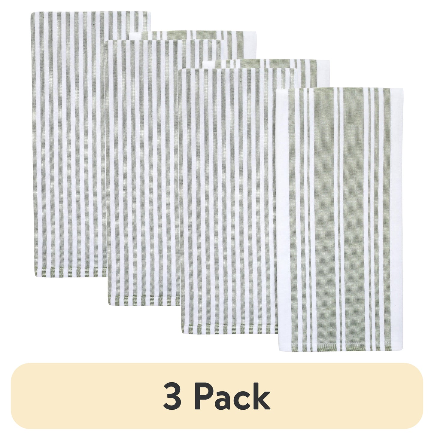 (3 pack) Better Homes & Gardens 2 Piece Culinary Kitchen Towel, Green
