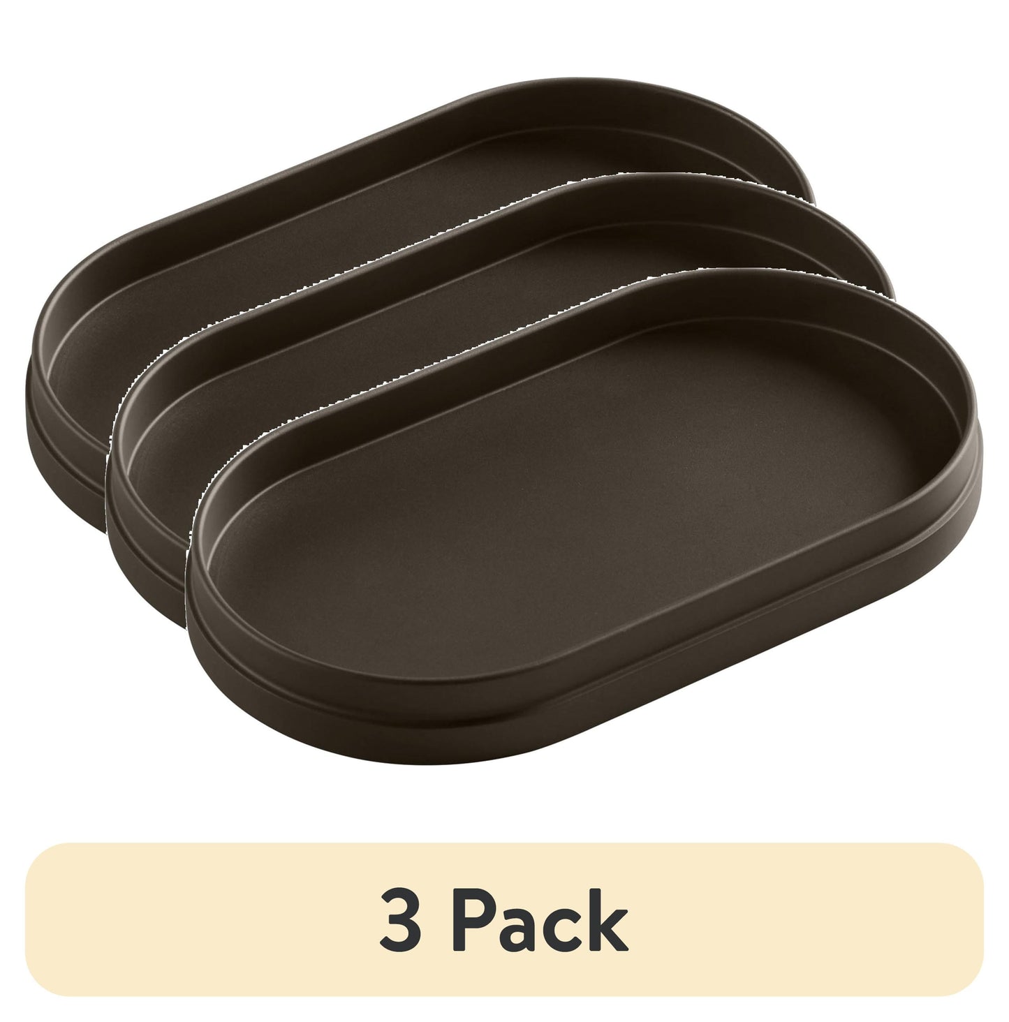 (3 pack) Better Homes & Gardens Bronze Metal Accessory Tray