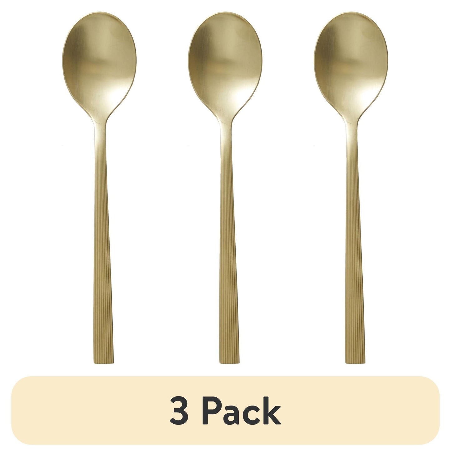 (3 pack) Better Homes & Gardens River 16-Piece Gold Satin Stainless Steel Flatware Set (Service for 4)