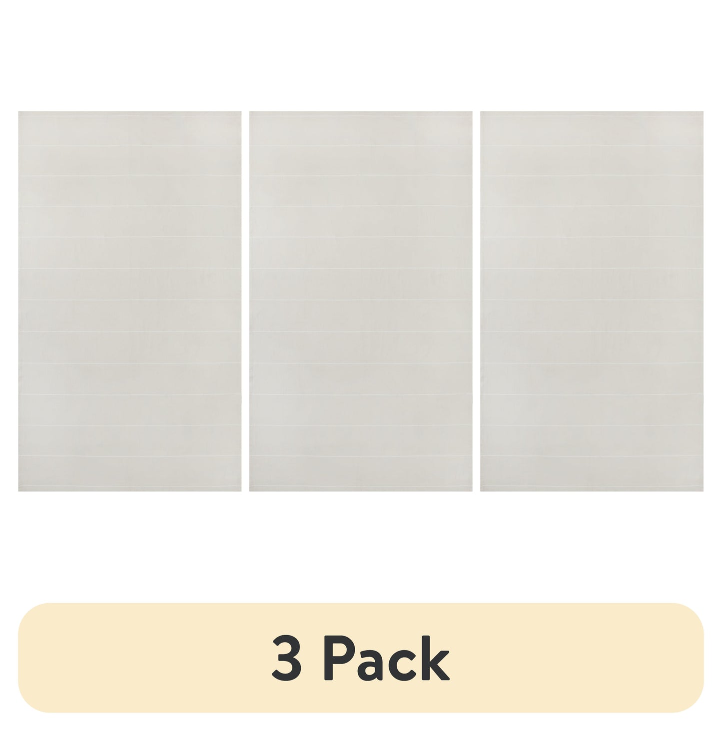 (3 pack) Better Homes & Gardens Stripe Tablecloth 60" x 84" - Beige - 100% Cotton