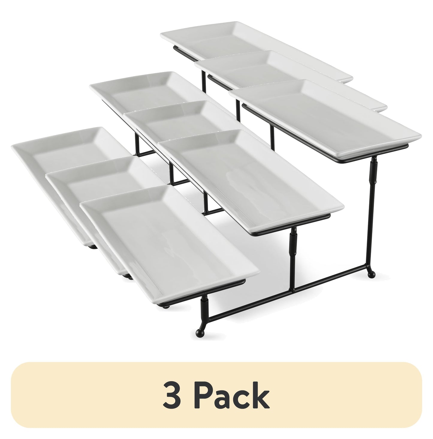 Better Homes & Gardens White Porcelain 3 Tiered Serve Set