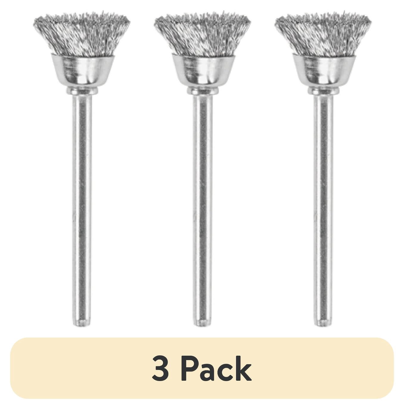 (3 pack) Dremel 442-02W 1/2" Cleaning & Polishing Carbon Steel Brushes Rotary Tool Accessory, 2 Pack