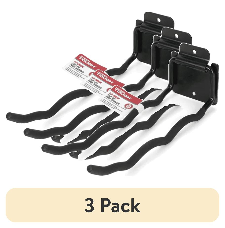 (3 pack) Hyper Tough 12-inch Flip-up Wall Mount Tool Hanger