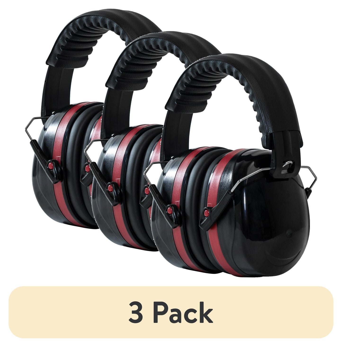 Hyper Tough Noise-Reducing NRR 26dB Padded Folding Compact Earmuffs, Meets ANSI S3.19-1974