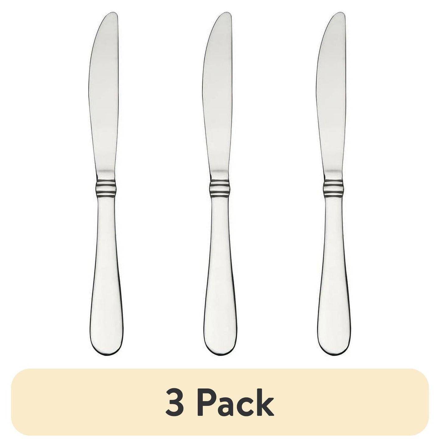 (3 pack) Mainstays Camfield 20-Piece Stainless Steel Flatware Set, Service for 4