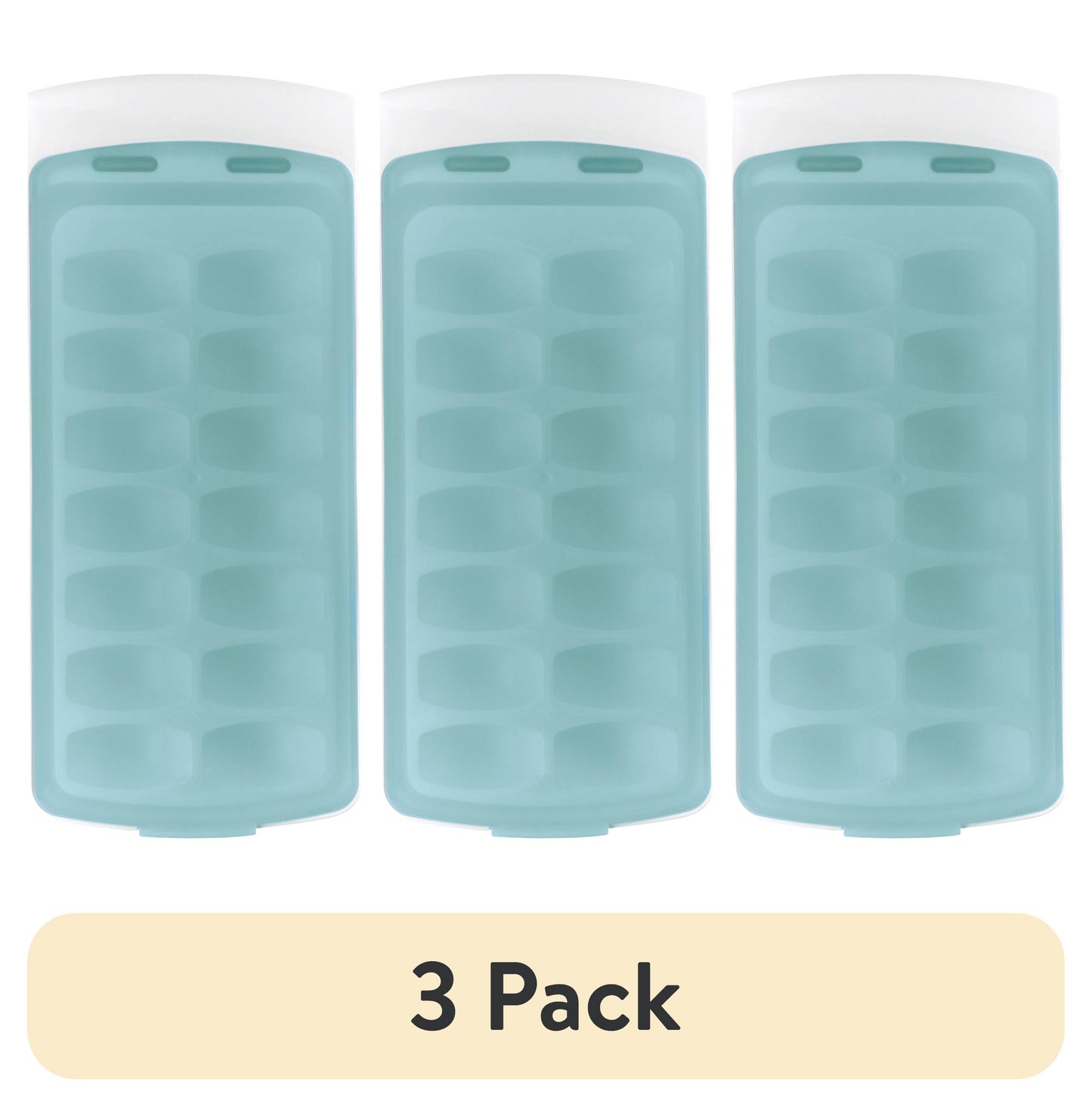 (3 pack) OXO Softworks No-Spill Rectangular Ice Cube Tray