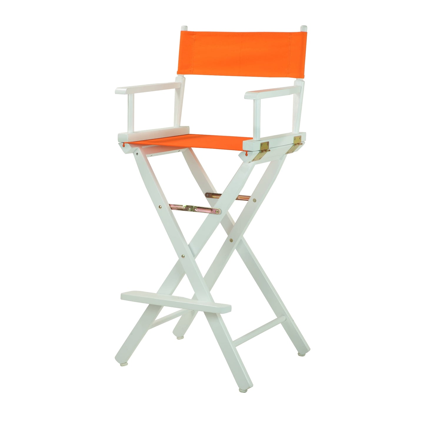 "30" Director's Chair White Frame-Pink Canvas"
