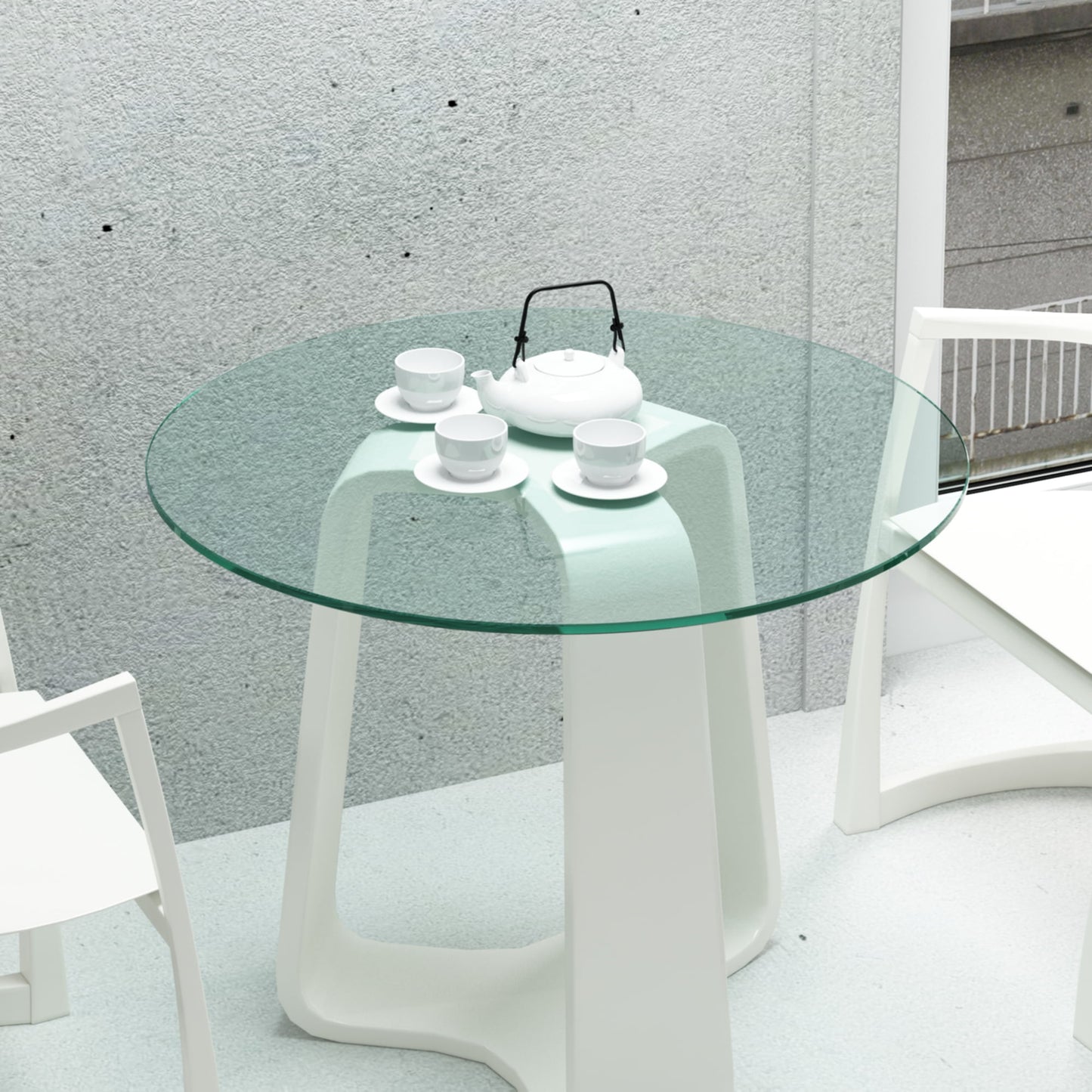 30" Round Table Top,Tempered Glass Table Top Clear Glass 1/4" Inch Thick Flat Polished Edge for Indoor/Outdoor
