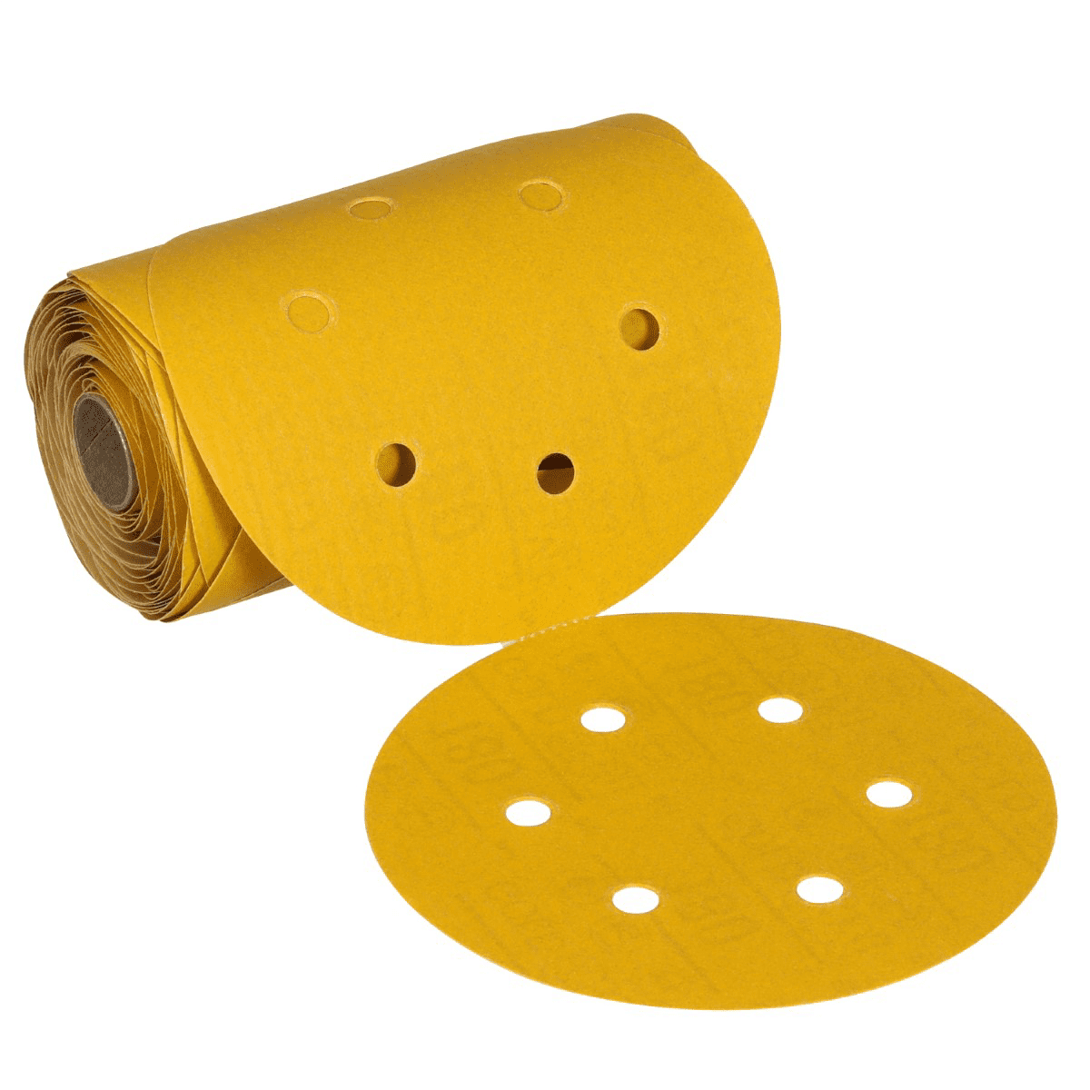3M Stikit Gold Abrasive Disc Roll 61640, 320, 6-inch (150mm), Dust-Free