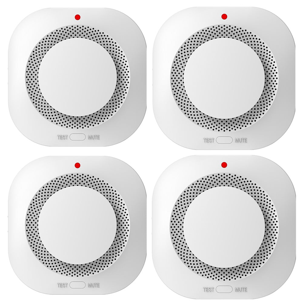 4 pack Smoke Alarm Home Security System Fire Protection Smoke Alarm Detector