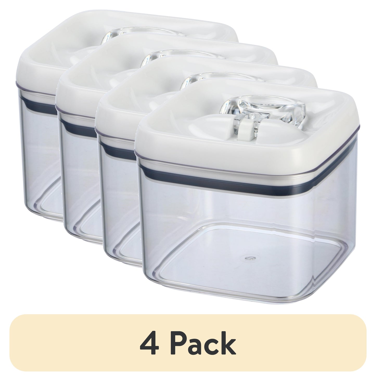 (2 pack) Better Homes & Gardens Canister - 6.2 Cup Flip-Tite® Square Food Storage Container, Made for Pantry Organization and Food Storage