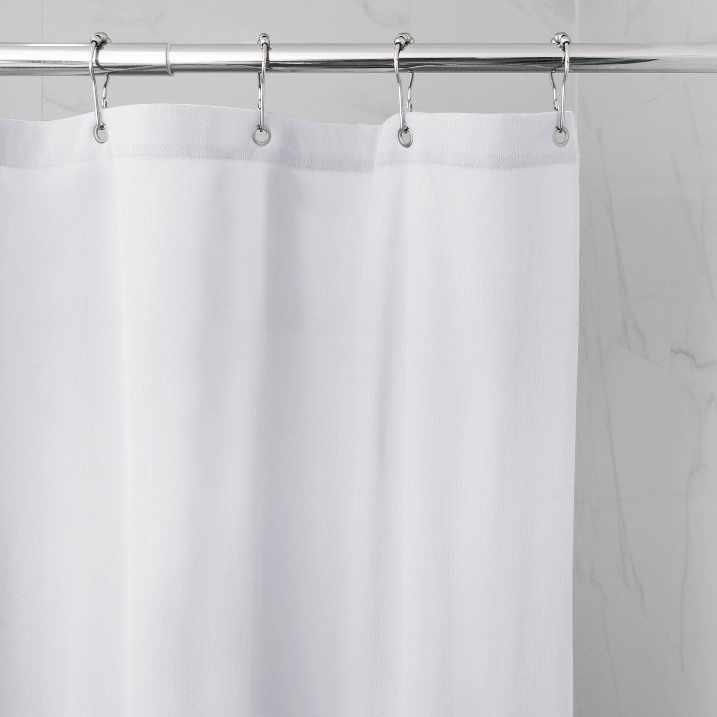 (4 pack) Better Homes and Gardens Waterproof Ultimate Shield Fabric Shower Liner, White