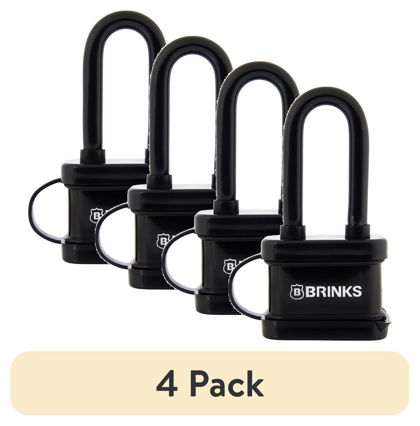 (4 pack) Brink's Weather Resistant 40mm Laminated Steel Padlock