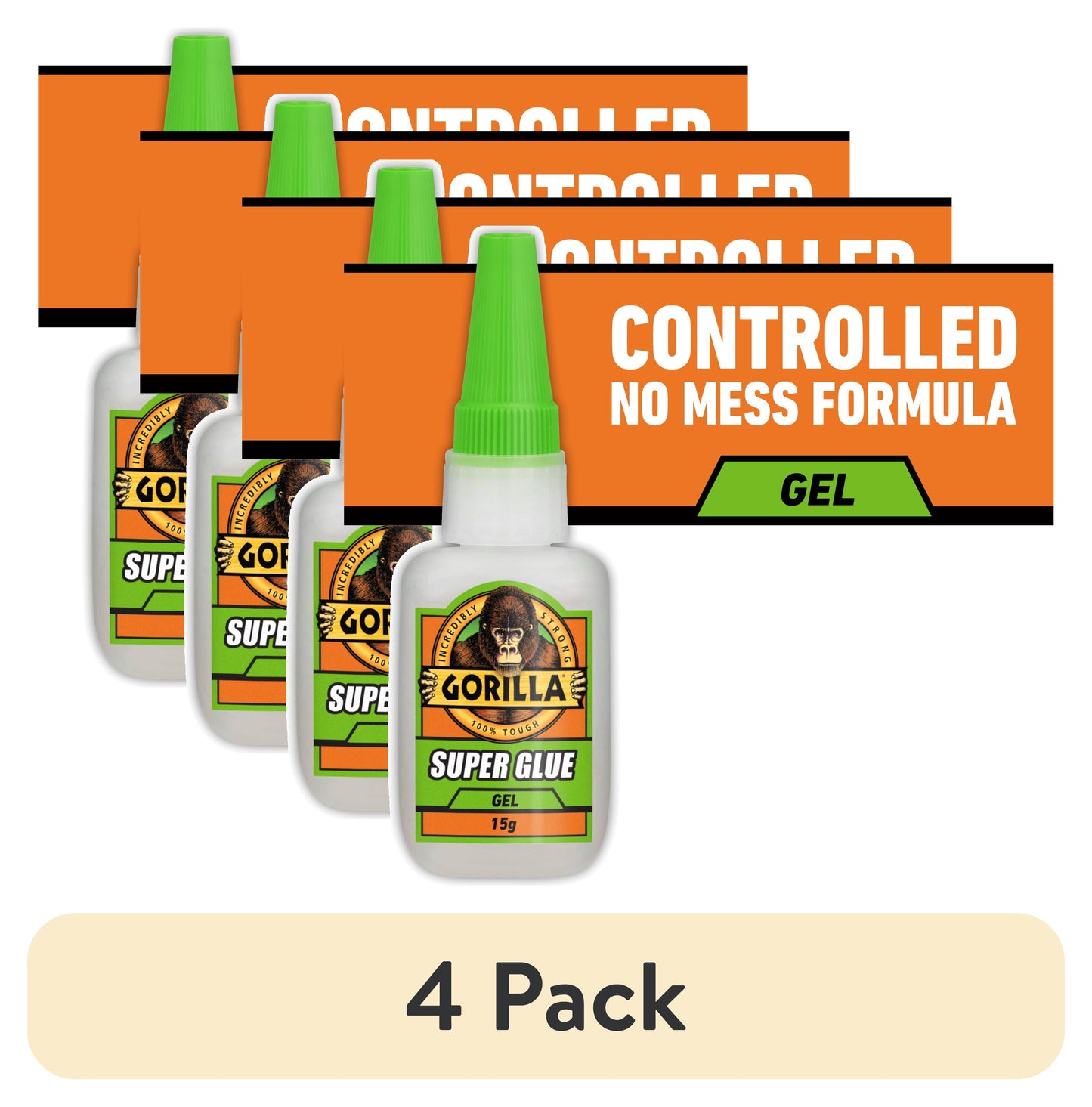 (6 pack) Gorilla Glue Super Glue Gel (15g) Clear Color, Pack of 1