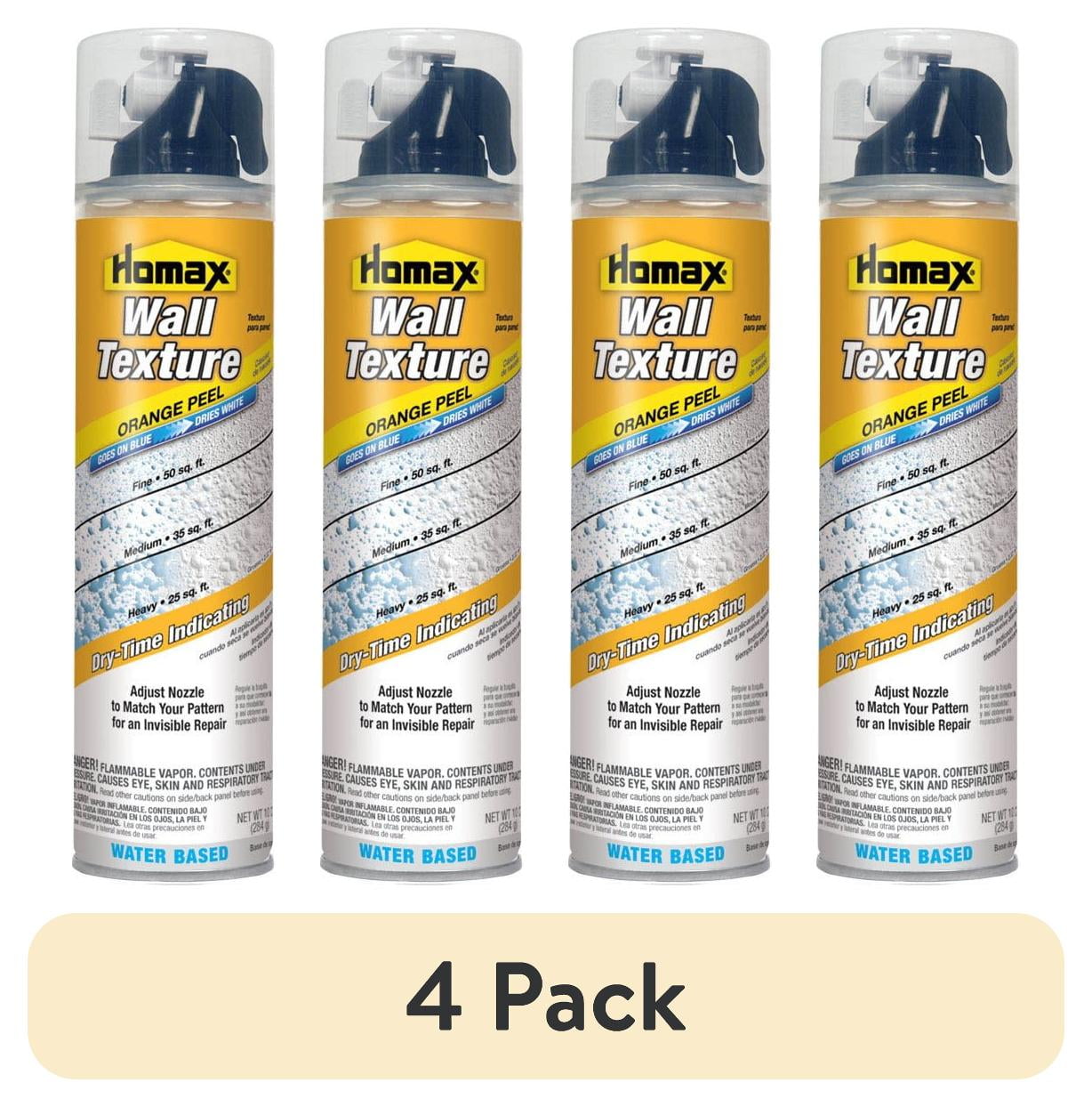 (4 pack) Homax Aerosol Color Changing Wall Texture Orange Peel , 16 oz